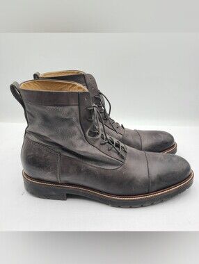 B45 Men’s Ross & Snow Lace Up Dark Gray Leather Ankle Boots Size 12